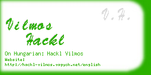 vilmos hackl business card